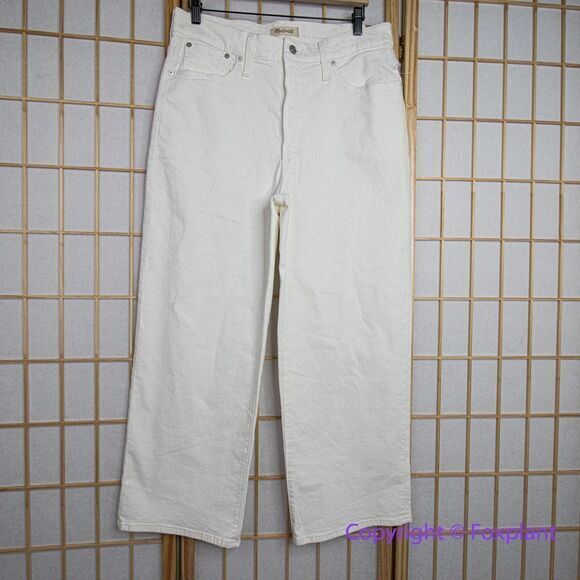 NEW Madewell The‎ Perfect Vintage Wide-Leg Crop Jean Tile White, 31 - Picture 2 of 16